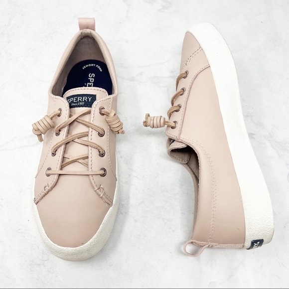 [Sperry] Pink Crest Vibe Leather Sneakers - Picture 1 of 5